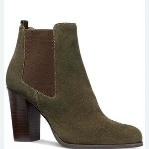 Michael Kors Suede Jillian Olive Bootie